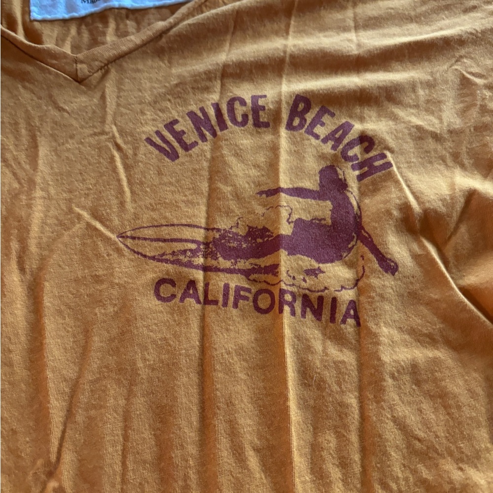 Aviator Nation Brown Short Sleeve Tee with Retro Graphic